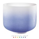 Bol de Cristal Color-Frosted 21 cm – A4, 440 Hz, Chakra Frunții | Intuiție, Claritate Mentală și Viziune Interioară