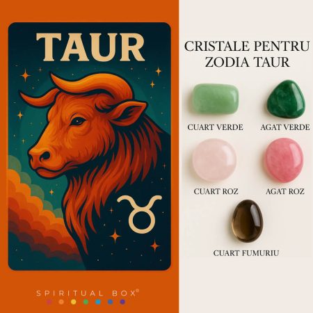 Set Cristale Zodia Taur – Stabilitate, Rabdare si Iubire Interioara