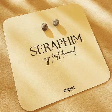 Cercei cu Diamant Brut Seraphim 2 mm – Argint 925 | Bijuterii cu Diamante Neslefuite Naturale