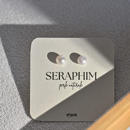 Cadouri Craciun 2025 Cercei Perla de Cultura tip surub cu tija de argint dimensiune perla 4 mm